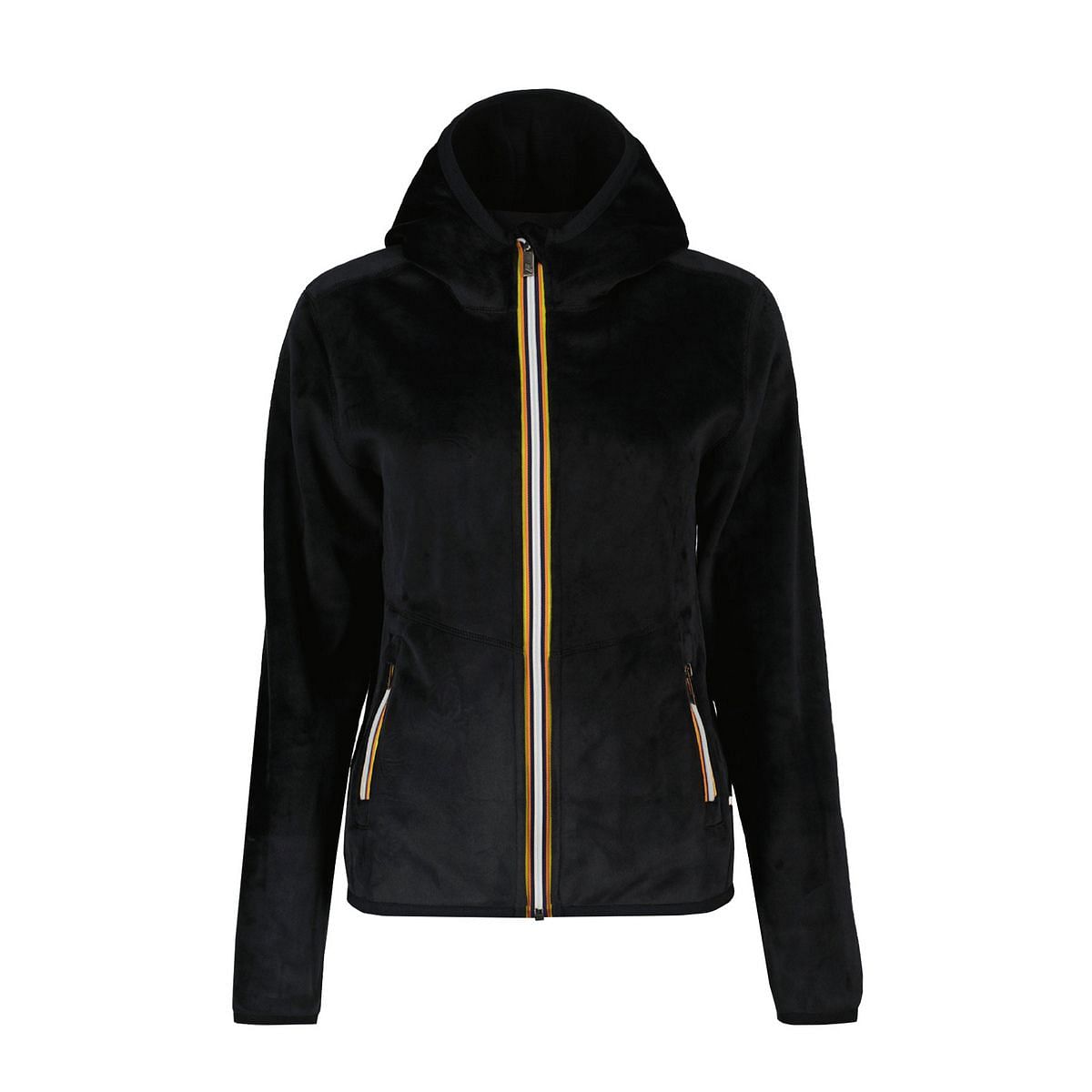 K WAY FELPA LILY VELOUR POLAR REVERSIBILE DONNA 050190101 AVA BALCK BLACK Felpe Casual Donna Moda