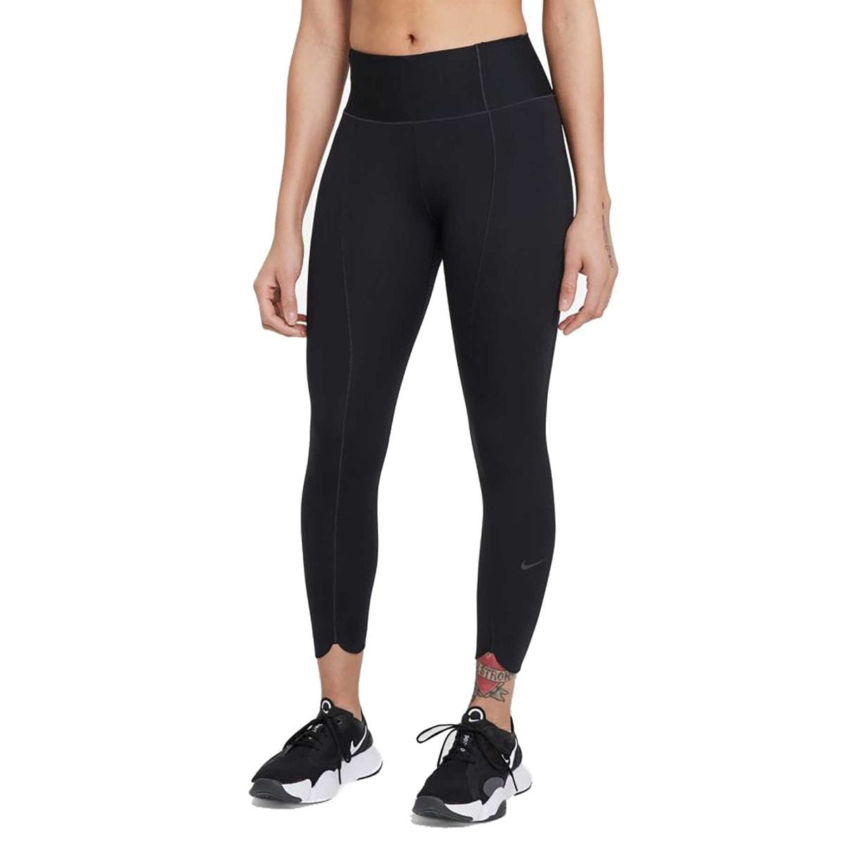 nike training icon clash one tight cropped leggings in black