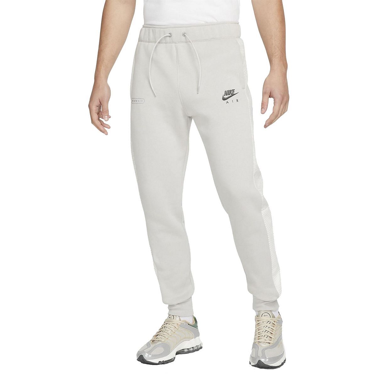 NIKE PANTALONI JOGGER COTONE NIKE AIR 044530801 012 LT IRON ORE Pantaloni Lunghi Sport Style Uomo Moda