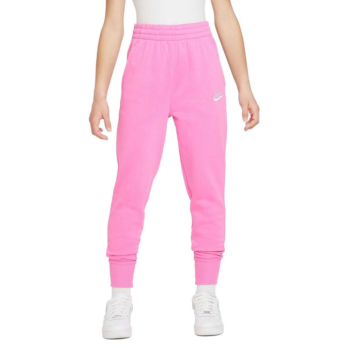 NIKE PANTALONI CLUB BAMBINA 047769301 675 PLAYFUL PINK WH Pantaloni Lunghi Abbigliamento Bambino Moda