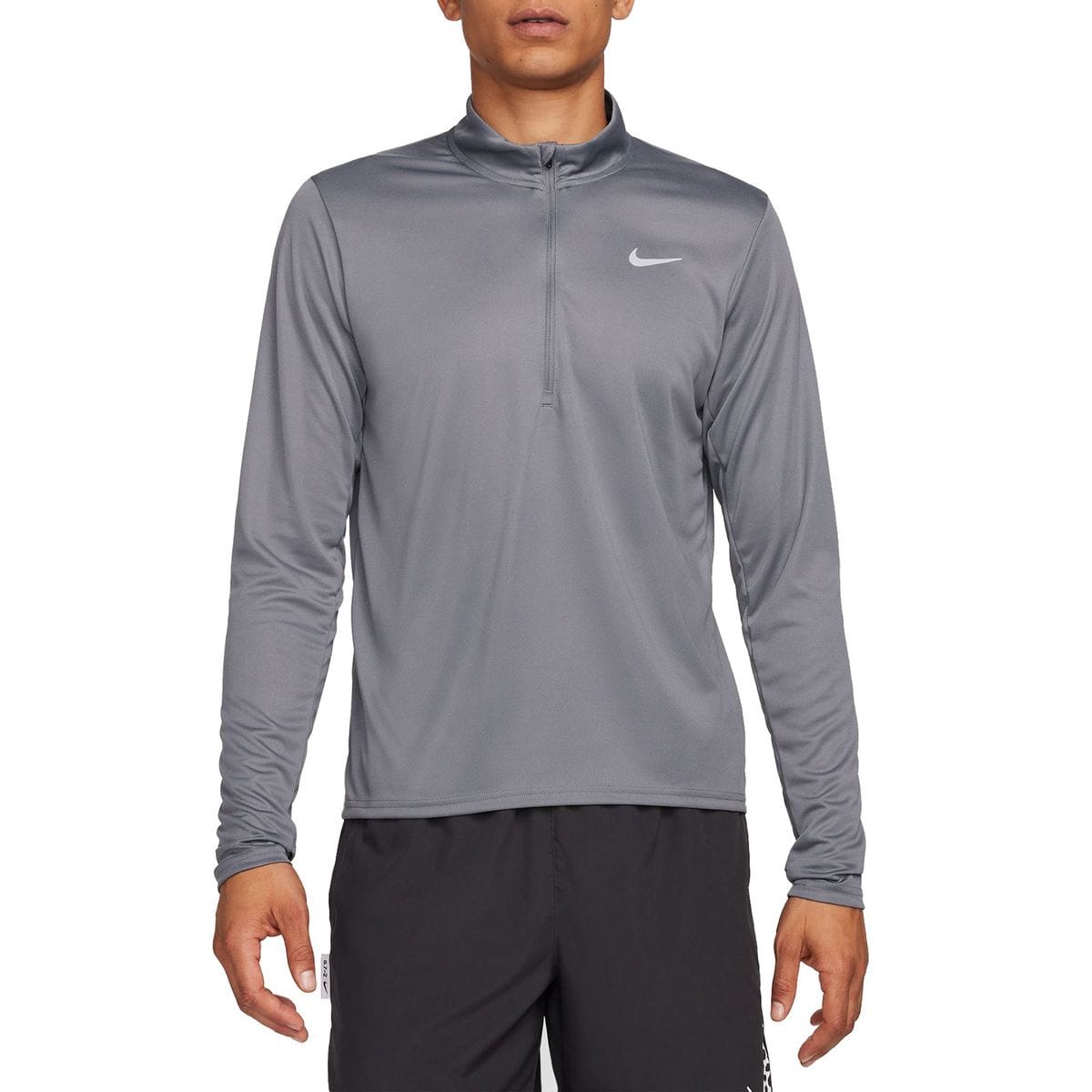 NIKE MAGLIA MANICA LUNGA MEZZA ZIP PACER 049991601_084 SMOKE