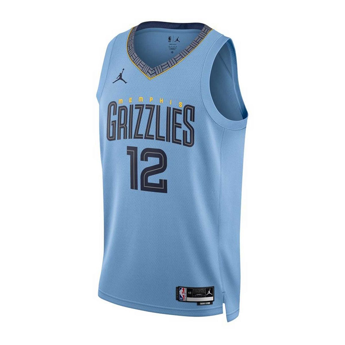NIKE JORDAN CANOTTA STATEMENT MORANT GRIZZLIES 046002501 422 LIGHT BLUE MORA Canotta Squadre Basket Sport