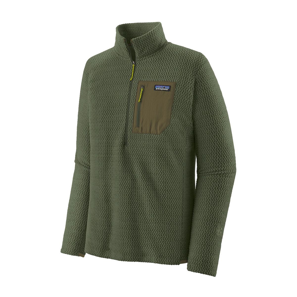 PATAGONIA PILE MEZZA ZIP R1 AIR 049688601 TPGN TORREY PINE GRE Pile e micropile Abbigliamento Montagna Sport