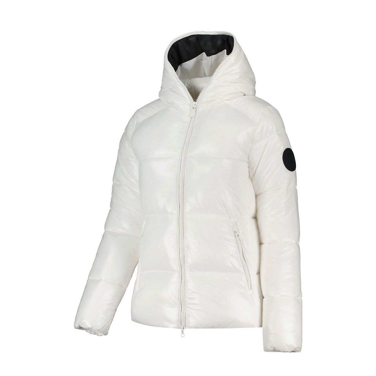 SAVE THE DUCK PIUMINO CON CAPPUCCIO LAQUET LOIS DONNA 047988801 00002 WHITE Piumini Giacconi Donna Moda