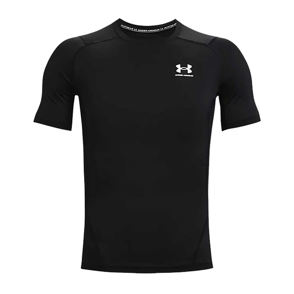 UNDER ARMOUR T SHIRT HEATGEAR COMPRESSION 043981201 001 BLACK Maglia Abbigliamento Training e Palestra Sport