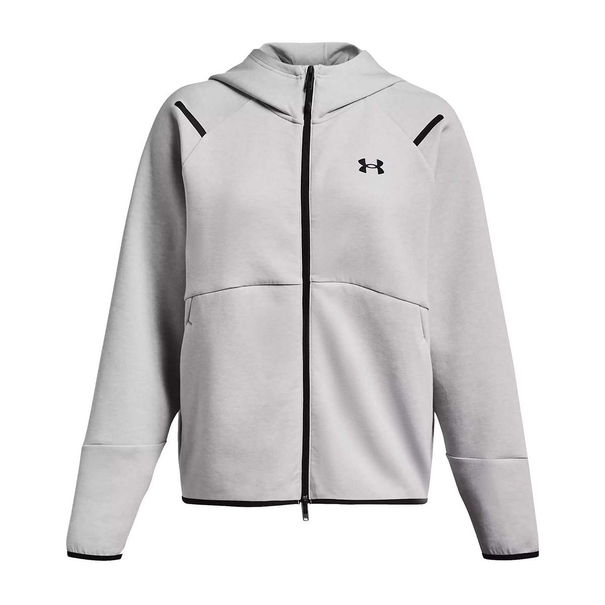 UNDER ARMOUR FELPA FULL ZIP CON CAPPUCCIO UNSTOPPABLE FLEECE DONNA 047555701 011 MOD GRAY Felpe Abbigliamento Training e Palestra Sport