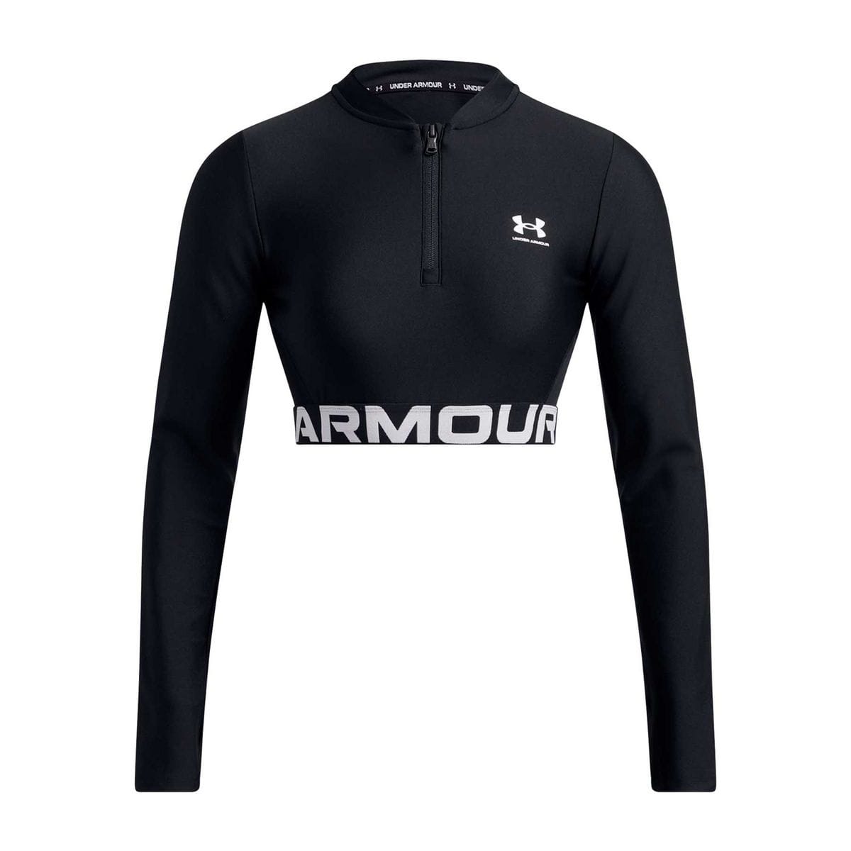 UNDER ARMOUR MAGLIA MANICA LUNGA HEATGEAR® MEZZA ZIP CROP DONNA