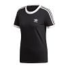 ADIDAS ORIGINALS T SHIRT 3 STRIPES DONNA 038742601 82 BLACK Maglie Sport Style Donna Moda