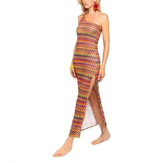 4giveness Fgcw3819 Abito Lungo Monospalla Donna Mare Donna