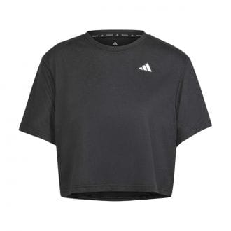 Adidas Jc9555 T-shirt Crop Mini Logo Donna Abbigliamento Training E Palestra Donna