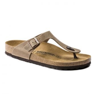 Birkenstock 943811 Gizeh Tabacco Brown Oiled Leather Tutti Sandali Uomo