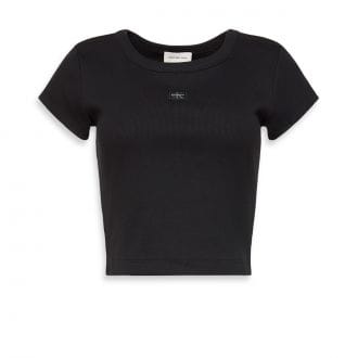 Calvin Klein Lv047c200g T Shirt Ss Woven Label Donna Casual Donna