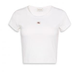 Calvin Klein Lv047c200g T Shirt Ss Woven Label Donna Casual Donna