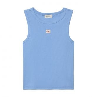 Calvin Klein Lv047c201g Canotta A Costine Badge Donna Casual Donna