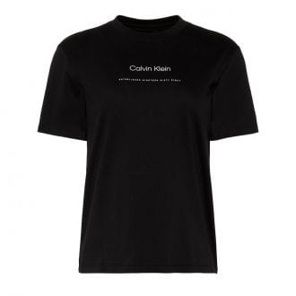 Calvin Klein Lv047c811g T-shirt Minimal Logo Donna Casual Donna
