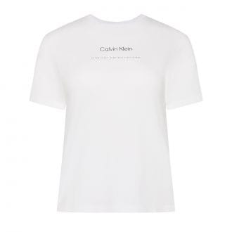 Calvin Klein Lv047c811g T-shirt Minimal Logo Donna Casual Donna