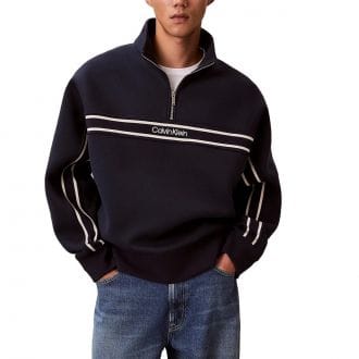 Calvin Klein Lv04re221g Felpa Mezza Zip Spacer Casual Uomo
