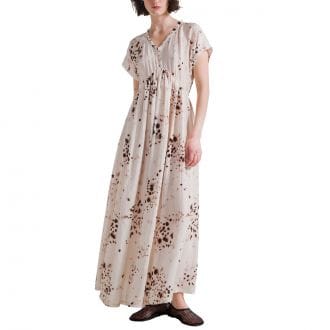 Deha D42619 Abito Lungo Fluid All Over Crinkled Viscosa Donna Casual Donna