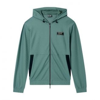 Ea7 Emporio Armani 7m001339 Felpa Full Zip Con Cappuccio Gold Premium Sport Style Uomo