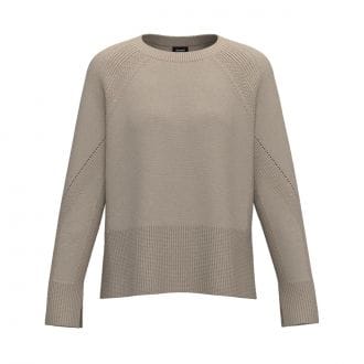 Emme Marella Alaska25 Maglia Giro Con Spacchetti Mix Lana Casual Donna