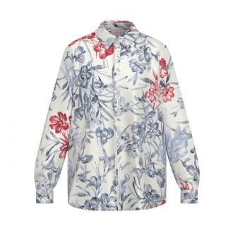 Emme Marella Angelpe26 Camicia In Twill Stampato Donna Casual Donna