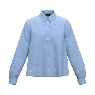 Emme Marella Canore Camicia Svasata Con Pailettes Donna Casual Donna