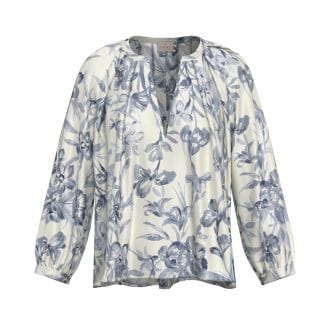 Emme Marella Edenpe26 Blusa Coreana In Twill Stampato Donna Casual Donna