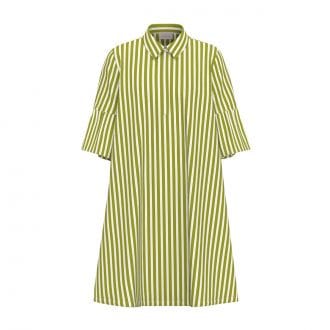 Emme Marella Epochepe26 Abito Popline Midi Svasato Manica Campana Donna Casual Donna