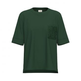 Emme Marella Firmape26 T Shirt Regular Con Taschino Ricamato Donna Casual Donna