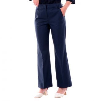 Emme Marella Lembope26 Pantaloni Flaire In Gabardina Cotone Donna Casual Donna