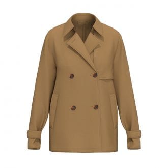 Emme Marella Pelotape26 Caban Doppio Petto In Gabardina Anti Goccia Donna Giacconi Donna