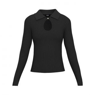 Emme Marella Plume25 Polo Filo Di Eco Viscosa Bottone Gioiello Donna Casual Donna