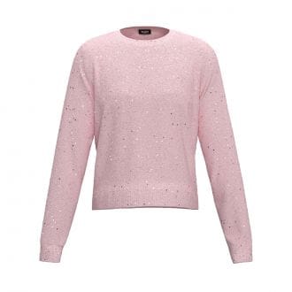 Emme Marella Ruth25 Maglia Girocollo Mix Pailettes Donna Casual Donna