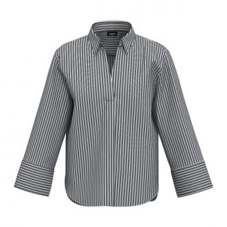 Emme Marella Speme Camicia Scollo V In Popeline Stretch Donna Casual Donna