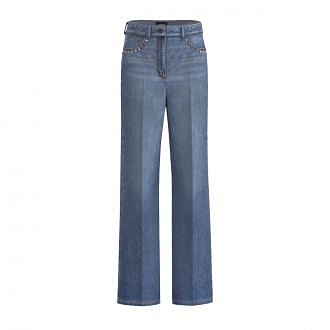 Emme Marella Ss25adorno Jeans Wide Leg Boho Donna Casual Donna
