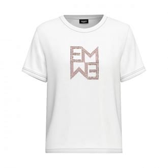 Emme Marella Ss25rachele T-shirt Logo Boho Donna Casual Donna
