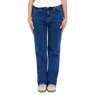 Emme Marella Straight Jeans Gamba Dritta Sfrangiata Donna Casual Donna