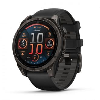 Garmin 010 Fenix 8 Amoled 47mm Carbon Grey Dlc Orologi Gps Strumenti Tecnologici Uomo