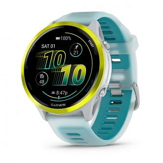 Garmin 010 Forerunner 570 47mm Whitestone Amp Yellow Orologi Gps Strumenti Tecnologici Uomo
