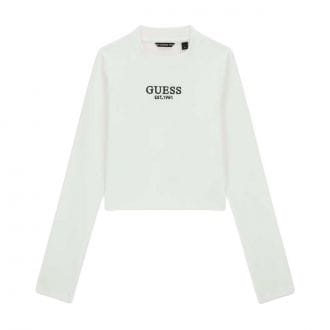 Guess J4yi49 Maglia Ml Stretch Rib Bambina Abbigliamento Bambino Junior