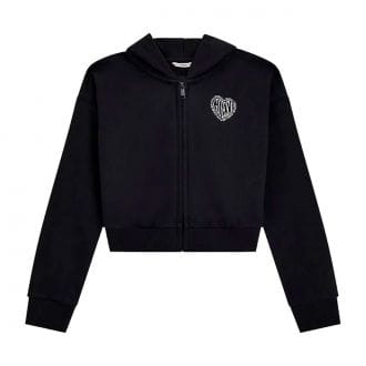 Guess J5yq07 Felpa Cropp Zip Capp Bambina Abbigliamento Bambino Junior