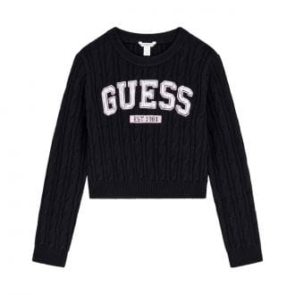Guess J6yr11z0843 Felpa Crop Ls Sweater Bambina Abbigliamento Bambino Junior