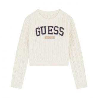 Guess J6yr11z0843 Felpa Crop Ls Sweater Bambina Abbigliamento Bambino Junior