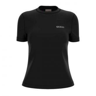 Guess V6ri07j1314 T Shirt Logo Scrip Cuore Tracei Donna Casual Donna