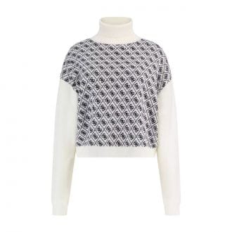 Guess W5br23z3jd2 Maglia Dolcevita  Logo 4 G Donna Casual Donna