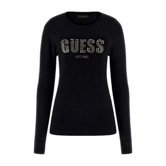Guess W5br40z2nq2 Maglia Girocollo Logo Donna Casual Donna