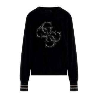 Guess W5br42z26 Maglia Fepa Giro Logo 4g Donna Casual Donna