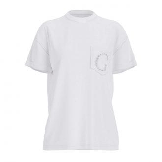 Guess W6gi17k3037 T Shirt Over Pocket G Donna Casual Donna