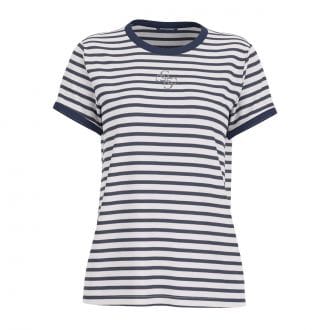 Guess W6gi18k3040 T Shirt In Modal Ss Striped Mini 4 G Donna Casual Donna