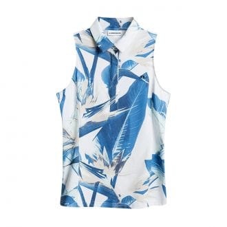 J Lindeberg Gwjt14822 Polo Smanicata Dena Print Abbigliamento Golf Donna
